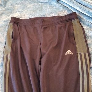 Adidas joggers. Women's size medium. Black with gray stripe